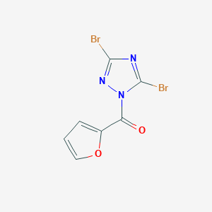 molecular formula C7H3Br2N3O2 B2531031 (3,5-二溴-1,2,4-三唑-1-基)-(呋喃-2-基)甲酮 CAS No. 477869-77-5
