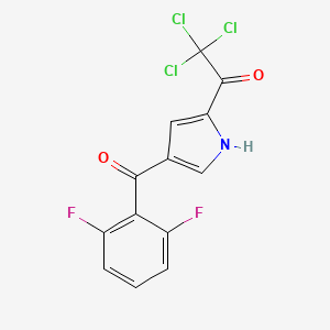 molecular formula C13H6Cl3F2NO2 B2531039 2,2,2-trichloro-1-[4-(2,6-difluorobenzoyl)-1H-pyrrol-2-yl]-1-ethanone CAS No. 338403-94-4
