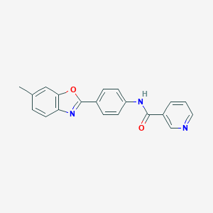 molecular formula C20H15N3O2 B253104 N-[4-(6-methyl-1,3-benzoxazol-2-yl)phenyl]pyridine-3-carboxamide 