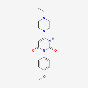 molecular formula C17H22N4O3 B2531041 6-(4-ethylpiperazin-1-yl)-3-(4-methoxyphenyl)pyrimidine-2,4(1H,3H)-dione CAS No. 847398-72-5