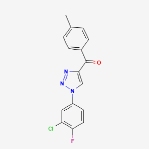 molecular formula C16H11ClFN3O B2531047 [1-(3-chloro-4-fluorophenyl)-1H-1,2,3-triazol-4-yl](4-methylphenyl)methanone CAS No. 439109-00-9