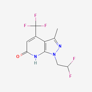 molecular formula C10H8F5N3O B2531056 1-(2,2-Difluoroethyl)-3-methyl-4-(trifluoromethyl)-1H-pyrazolo[3,4-b]pyridin-6(7H)-one CAS No. 1018051-29-0