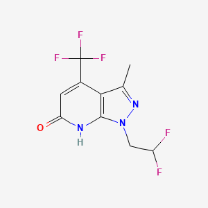 molecular formula C10H8F5N3O B2531056 1-(2,2-二氟乙基)-3-甲基-4-(三氟甲基)-1H-吡唑并[3,4-b]吡啶-6(7H)-酮 CAS No. 1018051-29-0