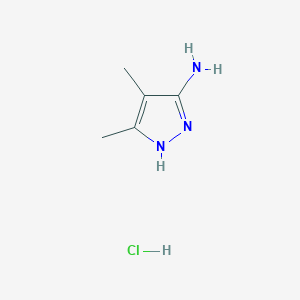 molecular formula C5H10ClN3 B2531061 4,5-Dimethyl-1H-pyrazol-3-ylamine hydrochloride CAS No. 1290680-87-3
