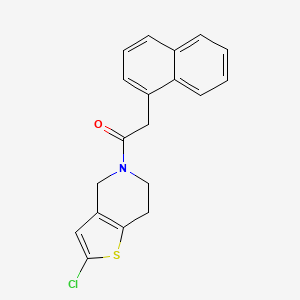 molecular formula C19H16ClNOS B2531075 1-(2-chloro-6,7-dihydrothieno[3,2-c]pyridin-5(4H)-yl)-2-(naphthalen-1-yl)ethanone CAS No. 2034287-28-8