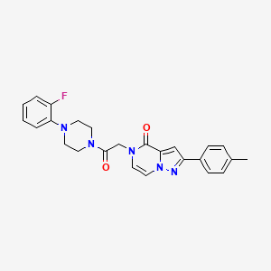 molecular formula C25H24FN5O2 B2531077 5-{2-[4-(2-fluorophenyl)piperazin-1-yl]-2-oxoethyl}-2-(4-methylphenyl)pyrazolo[1,5-a]pyrazin-4(5H)-one CAS No. 941894-91-3