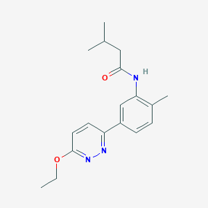 molecular formula C18H23N3O2 B2531079 N-(5-(6-乙氧基哒嗪-3-基)-2-甲基苯基)-3-甲基丁酰胺 CAS No. 1021081-79-7