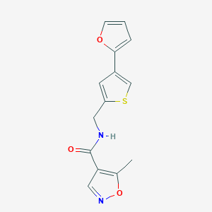 N-[[4-(Furan-2-yl)thiophen-2-yl]methyl]-5-methyl-1,2-oxazole-4-carboxamide