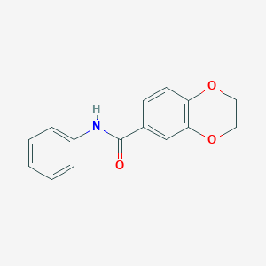 molecular formula C15H13NO3 B253111 N-phenyl-2,3-dihydro-1,4-benzodioxine-6-carboxamide 