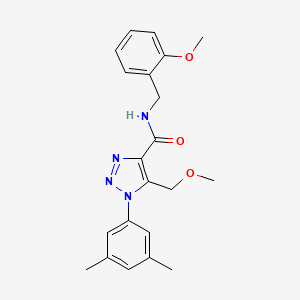 molecular formula C21H24N4O3 B2531116 1-(3,5-dimethylphenyl)-N-(2-methoxybenzyl)-5-(methoxymethyl)-1H-1,2,3-triazole-4-carboxamide CAS No. 950253-73-3