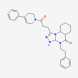 1-[3-oxo-3-(4-phenyl-1,2,3,6-tetrahydropyridin-1-yl)propyl]-4-(2-phenylethyl)-4H,5H-[1,2,4]triazolo[4,3-a]quinazolin-5-one