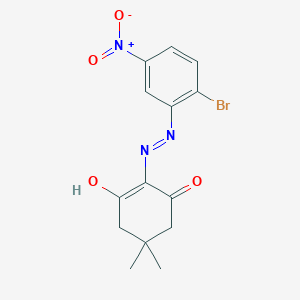 2-(2-(2-Bromo-5-nitrophenyl)hydrazono)-5,5-dimethylcyclohexane-1,3-dione