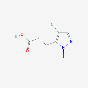 molecular formula C7H9ClN2O2 B2531126 3-(4-氯-1-甲基-1H-吡唑-5-基)丙酸 CAS No. 1006483-04-0