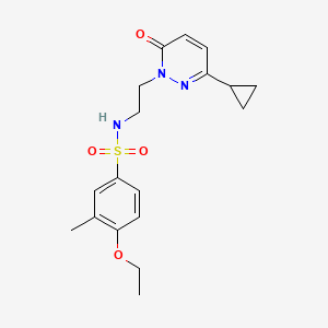molecular formula C18H23N3O4S B2531127 N-(2-(3-环丙基-6-氧代吡哒嗪-1(6H)-基)乙基)-4-乙氧基-3-甲基苯磺酰胺 CAS No. 2034423-82-8