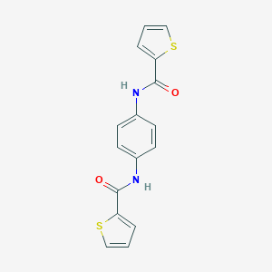 molecular formula C16H12N2O2S2 B253113 N-[4-(thiophene-2-carbonylamino)phenyl]thiophene-2-carboxamide 
