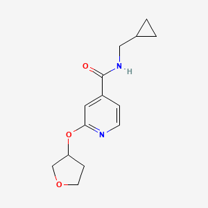 molecular formula C14H18N2O3 B2531136 N-(环丙基甲基)-2-((四氢呋喃-3-基)氧基)异烟酰胺 CAS No. 1903562-09-3