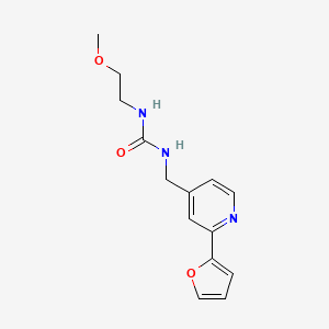 molecular formula C14H17N3O3 B2531144 1-((2-(Furan-2-yl)pyridin-4-yl)methyl)-3-(2-methoxyethyl)urea CAS No. 2034440-13-4