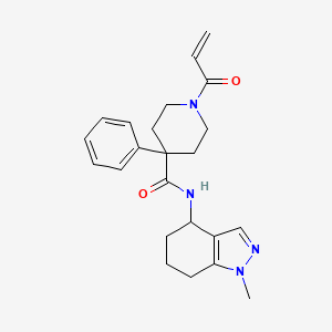 molecular formula C23H28N4O2 B2531149 N-(1-Methyl-4,5,6,7-tetrahydroindazol-4-yl)-4-phenyl-1-prop-2-enoylpiperidine-4-carboxamide CAS No. 2201869-51-2