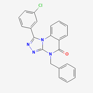 molecular formula C22H15ClN4O B2531153 4-Benzyl-1-(3-chlorophenyl)-[1,2,4]triazolo[4,3-a]quinazolin-5-one CAS No. 866896-44-8