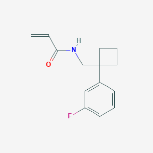 molecular formula C14H16FNO B2531155 N-[[1-(3-Fluorophenyl)cyclobutyl]methyl]prop-2-enamide CAS No. 2361642-88-6