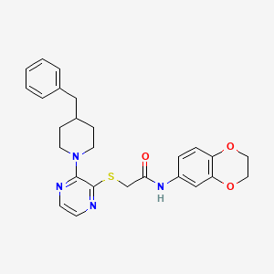 molecular formula C26H28N4O3S B2531161 1-({1,2-二甲基-5-[4-甲基-5-(吡咯烷-1-基羰基)-1,3-噻唑-2-基]-1H-吡咯-3-基}磺酰基)-2-甲基吲哚啉 CAS No. 1115867-01-0