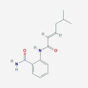 molecular formula C14H18N2O2 B2531163 2-(5-甲基己-2-烯酰氨基)苯甲酰胺 CAS No. 946387-11-7