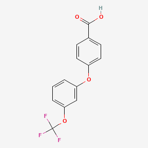 molecular formula C14H9F3O4 B2531164 4-[3-(Trifluoromethoxy)phenoxy]benzoic acid CAS No. 765243-01-4