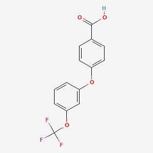 molecular formula C14H9F3O4 B2531164 Acide 4-[3-(trifluorométhoxy)phénoxy]benzoïque CAS No. 765243-01-4