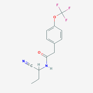 molecular formula C13H13F3N2O2 B2531167 N-(1-cyanopropyl)-2-[4-(trifluoromethoxy)phenyl]acetamide CAS No. 1311687-57-6