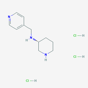 molecular formula C11H20Cl3N3 B2531168 (R)-N-(Pyridin-4-ylmethyl)piperidin-3-amine trihydrochloride CAS No. 1286208-65-8