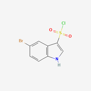 molecular formula C8H5BrClNO2S B2531170 5-溴-1H-吲哚-3-磺酰氯 CAS No. 2086186-32-3