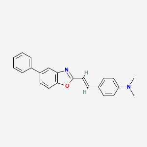 molecular formula C23H20N2O B2531178 N,N-二甲基-4-[(E)-2-(5-苯基-1,3-苯并噁唑-2-基)乙烯基]苯胺 CAS No. 40442-35-1