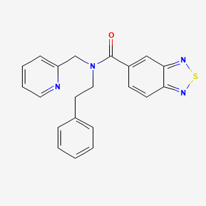 molecular formula C21H18N4OS B2531182 N-phenethyl-N-(pyridin-2-ylmethyl)benzo[c][1,2,5]thiadiazole-5-carboxamide CAS No. 1286714-18-8
