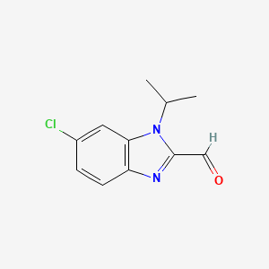 molecular formula C11H11ClN2O B2531183 6-chloro-1-isopropyl-1H-benzo[d]imidazole-2-carbaldehyde CAS No. 1253395-05-9