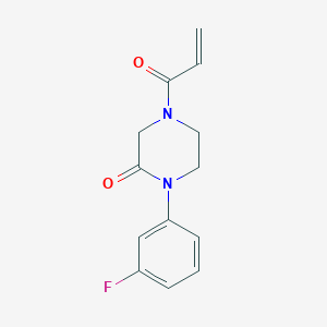 molecular formula C13H13FN2O2 B2531195 1-(3-Fluorophenyl)-4-prop-2-enoylpiperazin-2-one CAS No. 2188733-72-2
