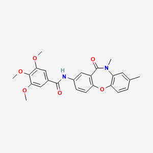 N-(8,10-dimethyl-11-oxo-10,11-dihydrodibenzo[b,f][1,4]oxazepin-2-yl)-3,4,5-trimethoxybenzamide