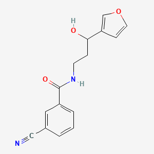 molecular formula C15H14N2O3 B2531207 3-cyano-N-(3-(furan-3-yl)-3-hydroxypropyl)benzamide CAS No. 1428371-60-1