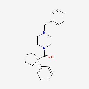 molecular formula C23H28N2O B2531208 Phenylcyclopentyl 4-benzylpiperazinyl ketone CAS No. 942838-83-7