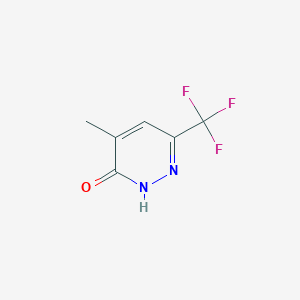 molecular formula C6H5F3N2O B2531223 4-Methyl-6-(trifluoromethyl)-2,3-dihydropyridazin-3-one CAS No. 1283721-36-7