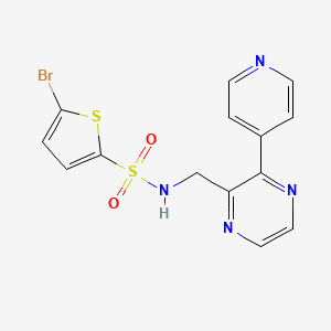5-bromo-N-{[3-(pyridin-4-yl)pyrazin-2-yl]methyl}thiophene-2-sulfonamide