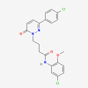 molecular formula C21H19Cl2N3O3 B2531240 N-(5-氯-2-甲氧基苯基)-4-(3-(4-氯苯基)-6-氧代吡哒嗪-1(6H)-基)丁酰胺 CAS No. 946321-07-9