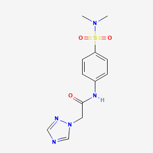 molecular formula C12H15N5O3S B2531242 N-[4-(dimethylsulfamoyl)phenyl]-2-(1,2,4-triazol-1-yl)acetamide CAS No. 898656-76-3