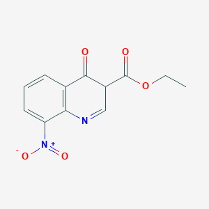 molecular formula C12H10N2O5 B2531245 8-硝基-4-氧代-3,4-二氢喹啉-3-羧酸乙酯 CAS No. 94110-86-8