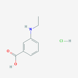 molecular formula C9H12ClNO2 B2531249 3-(Ethylamino)benzoic acid;hydrochloride CAS No. 2375271-47-7
