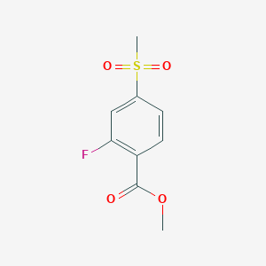 molecular formula C9H9FO4S B2531251 2-氟-4-甲磺酰基苯甲酸甲酯 CAS No. 1820716-37-7