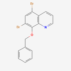 molecular formula C16H11Br2NO B2531259 5,7-Dibromo-8-phenylmethoxyquinoline CAS No. 84165-50-4
