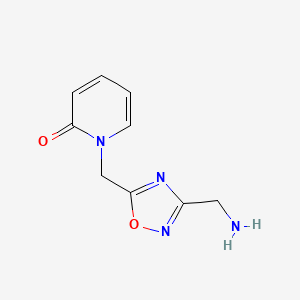 molecular formula C9H10N4O2 B2531271 1-((3-(aminomethyl)-1,2,4-oxadiazol-5-yl)methyl)pyridin-2(1H)-one CAS No. 1706445-95-5