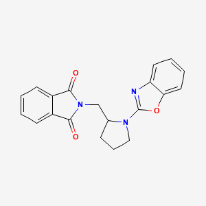 molecular formula C20H17N3O3 B2531272 2-((1-(Benzo[d]oxazol-2-yl)pyrrolidin-2-yl)methyl)isoindoline-1,3-dione CAS No. 1795440-45-7