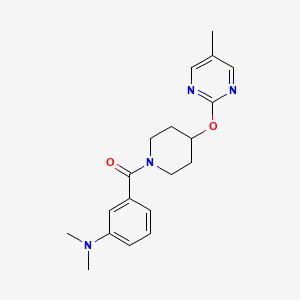 molecular formula C19H24N4O2 B2531277 [3-(Dimethylamino)phenyl]-[4-(5-methylpyrimidin-2-yl)oxypiperidin-1-yl]methanone CAS No. 2379951-21-8