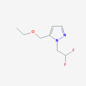 molecular formula C8H12F2N2O B2531278 1-(2,2-difluoroethyl)-5-(ethoxymethyl)-1H-pyrazole CAS No. 1856044-57-9